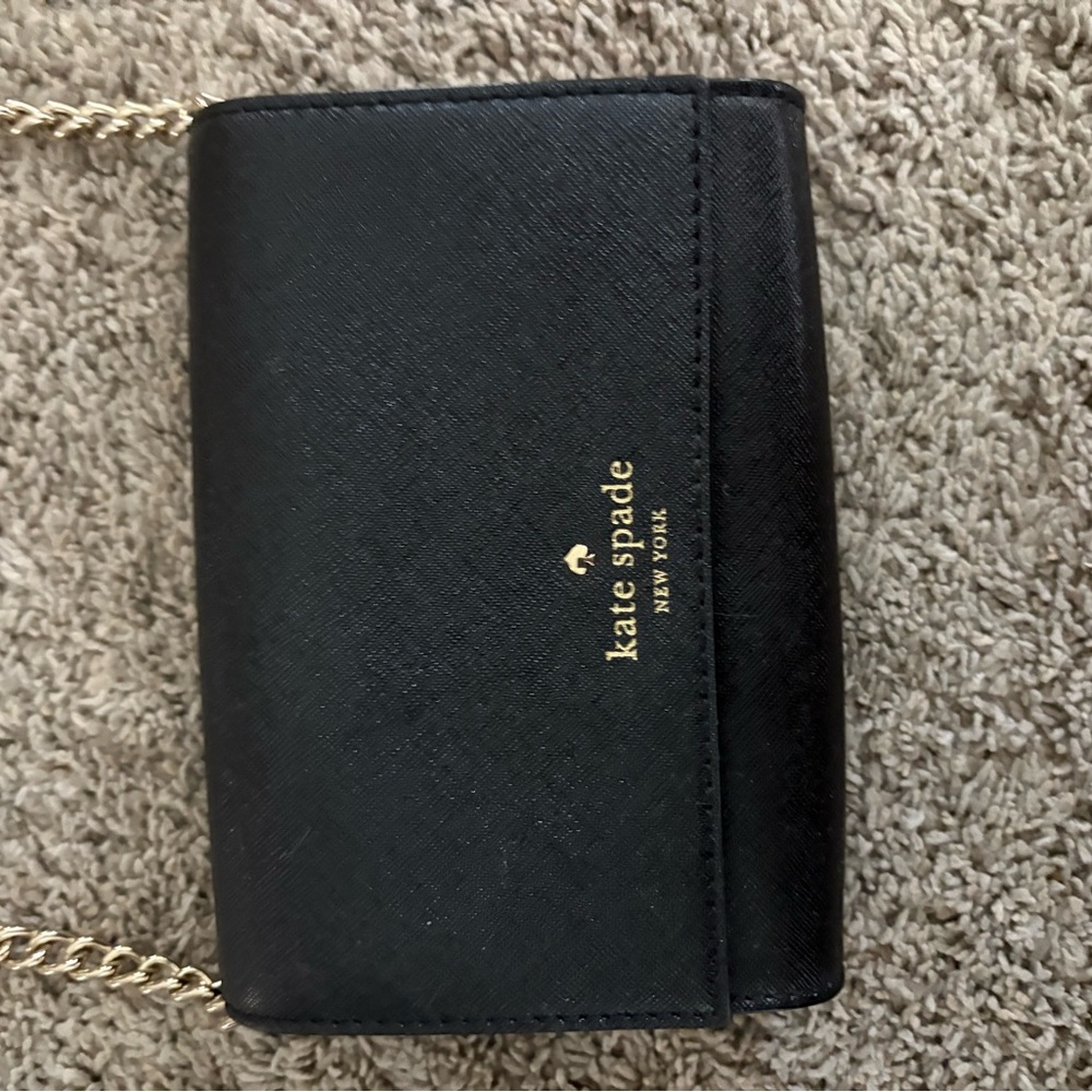 Kate Spade Black Bag with Gold Accents